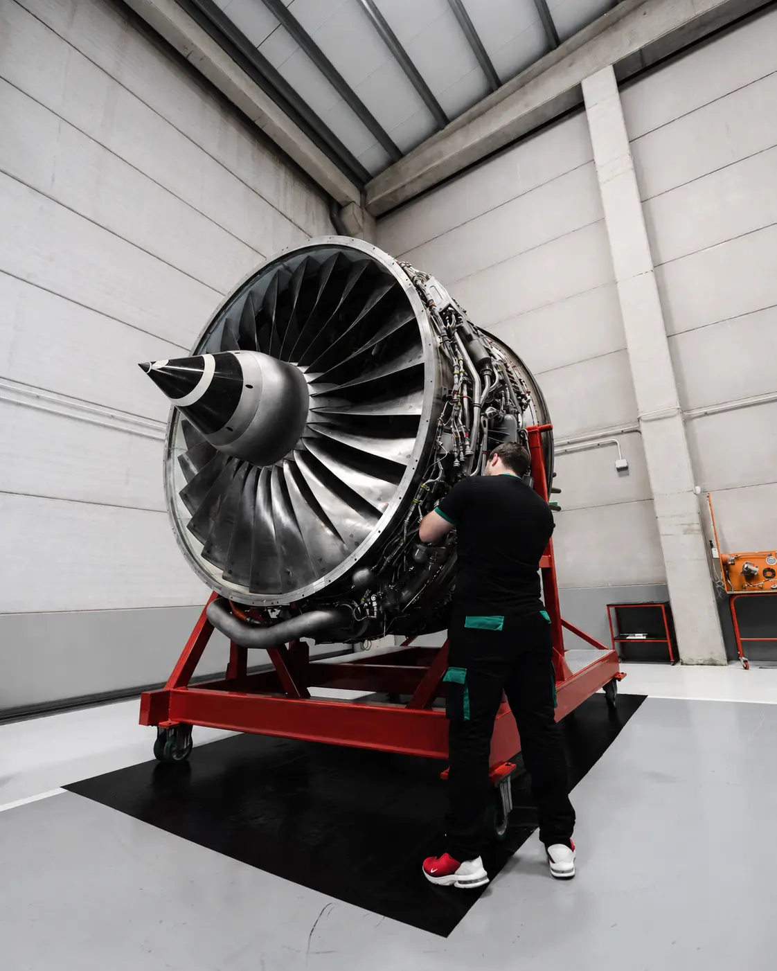 Motor de Boeing B747-400 para prácticas de mantenimiento